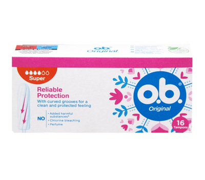 Ob reliable protection, tampons, 16 x super