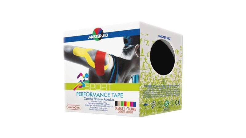 Master aid performance tape 5x5cm αυτοκόλλητο ελαστικό επίθεμα μαύρο, , medium-null