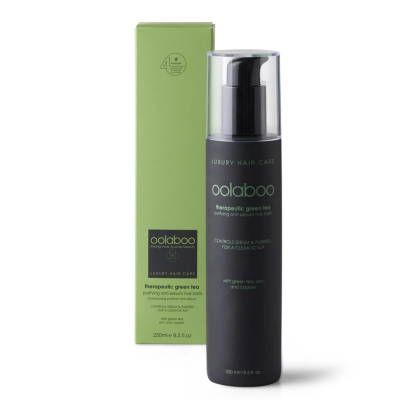 Oolaboo therapeutic green tea anti sebum shampoo 250 ml, , medium
