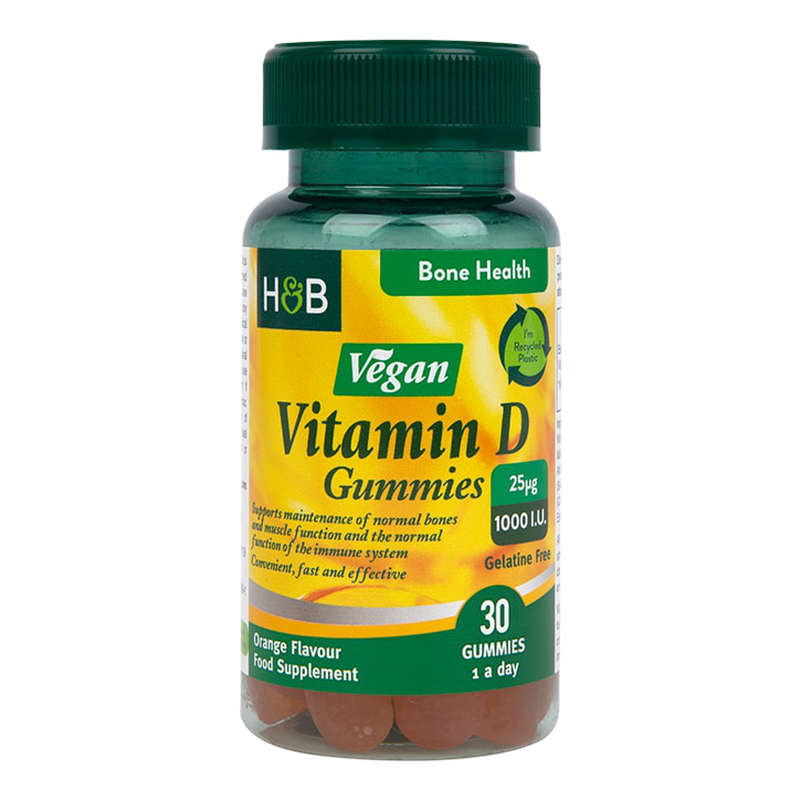 Holland & barrett vegan vitamin d  1000 i.u 25ug 30 gummies-null