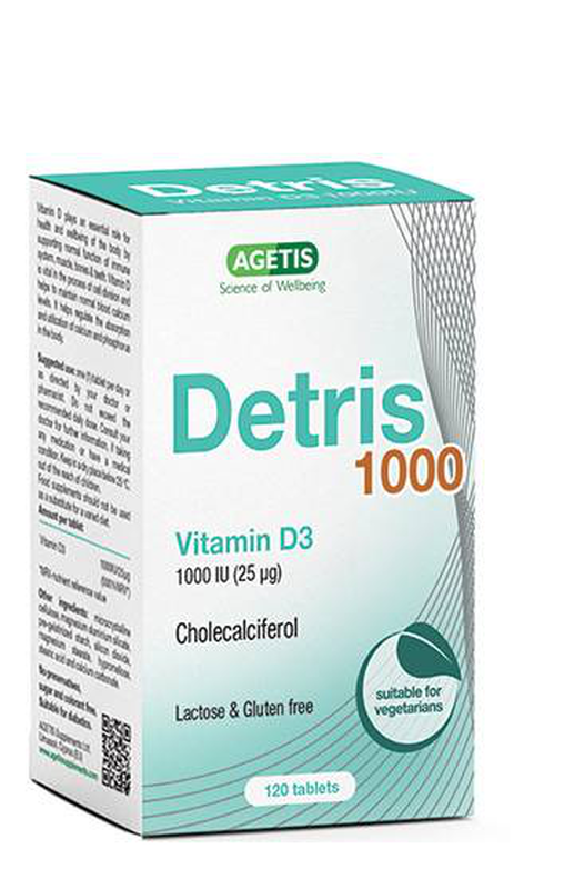 Agetis detris vitamin d3 1000iu (25mcg) x 120 tablets, , medium image number null