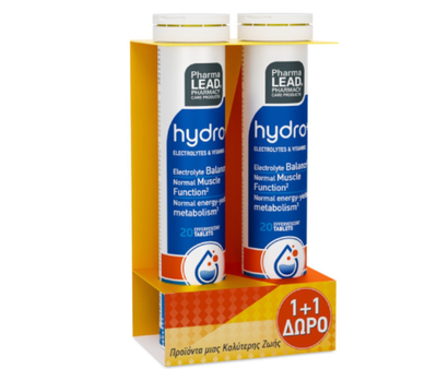 Pharmalead | promo 1+1 hydro+ &eta;&lambda;&epsilon;&kappa;&tau;&rho;&omicron;&lambda;ύ&tau;&epsilon;&sigmaf; | 2x20eff.tabs, , medium