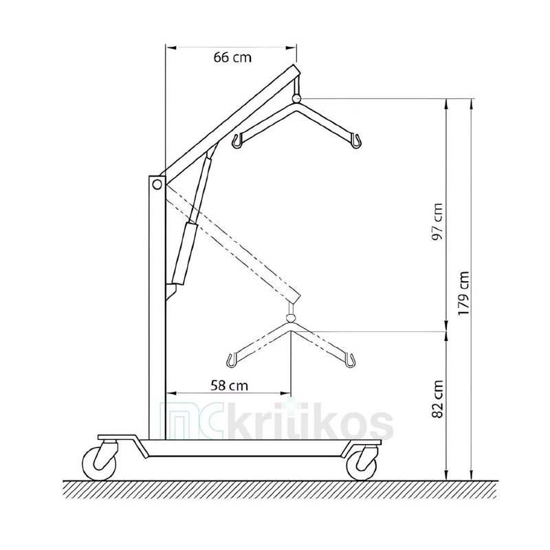 Product image: Patient lift μβκ electric atlas II (150kgr), , medium-null