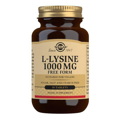 Solgar l-lysine 1000mg x 50 tablets - supports the skin & tissue