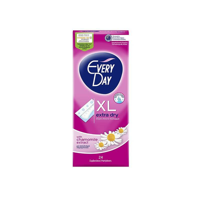 Every day pantyliners extra dry xl 24 pieces