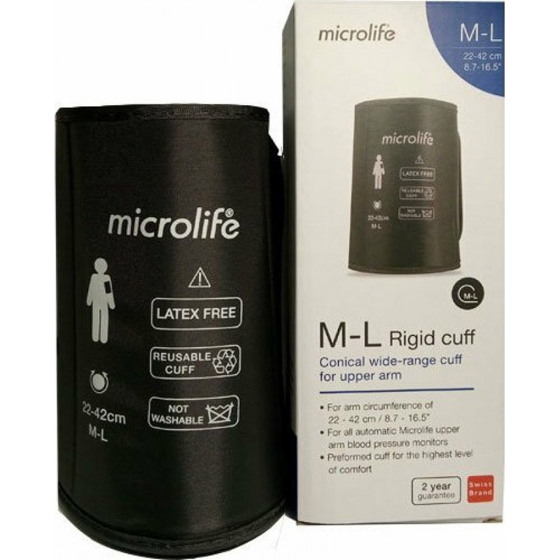 Microlife wide range conical rigid cuff m-l 22-42cm, , medium-null