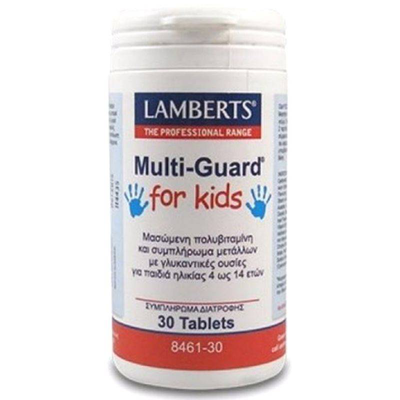 Lamberts multi-guard for kids x 30 tablets - chewable multivitamin & mineral supplement for the age group 4-14, , medium