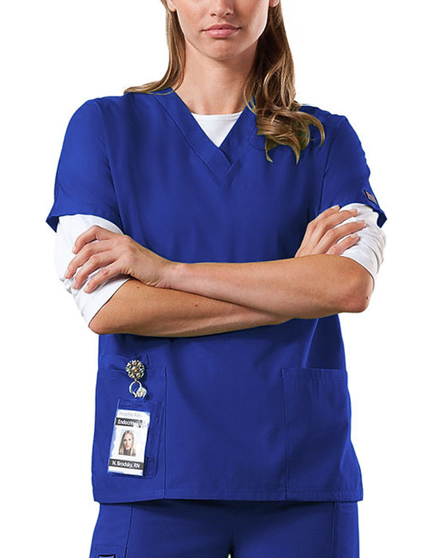 Product image: Cherokee 4700 unisex v-neck scrub top - galaxy blue , xs-null