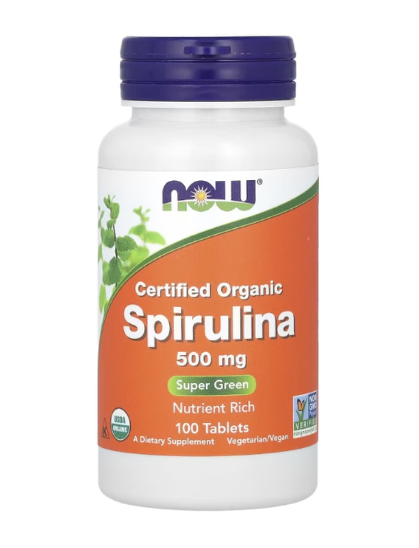 Now Foods Organic Spirulina-100 tablets, , medium-null