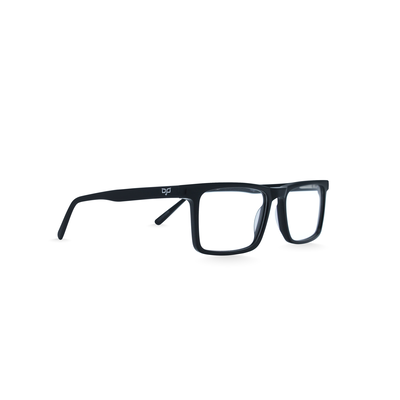 OJO personal style handmade square black frame and temples and demo lenses, , medium