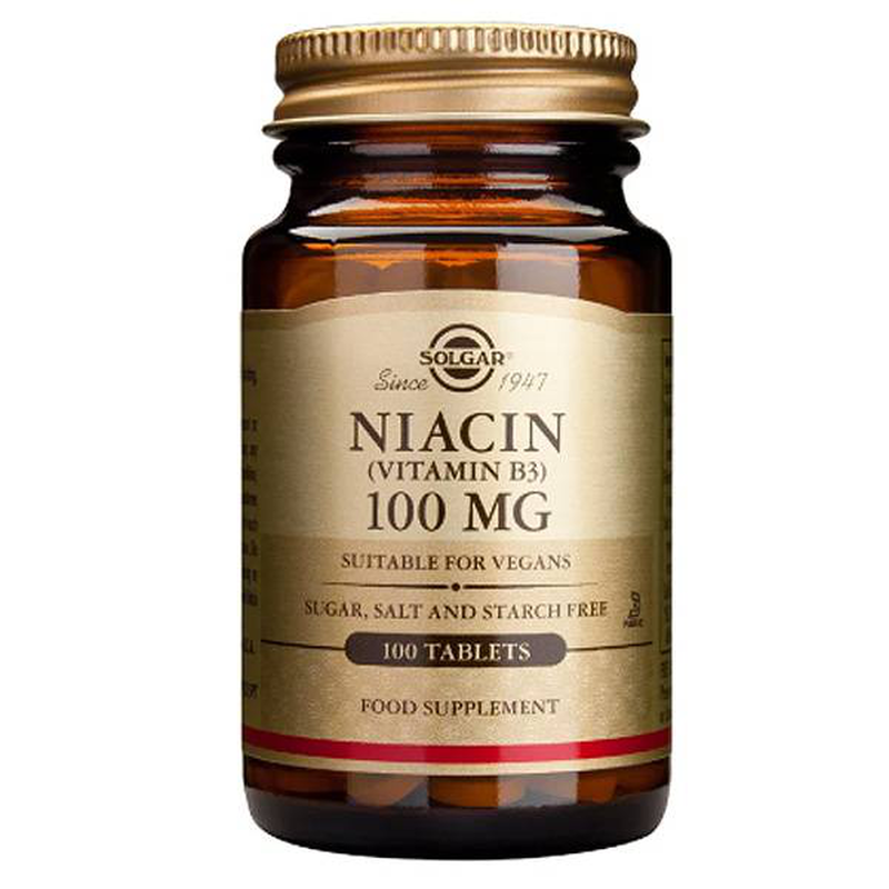 Product image: Solgar niacin (vitamin b3) 100mg x 100 tablets - for cardiovascular & energy metabolism support, , medium-null