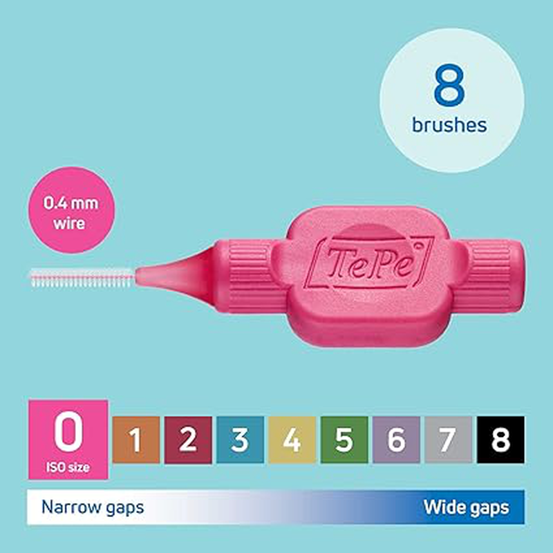 Tepe interdental pink brushes original 0.4mm x 8 pieces, , medium image number null