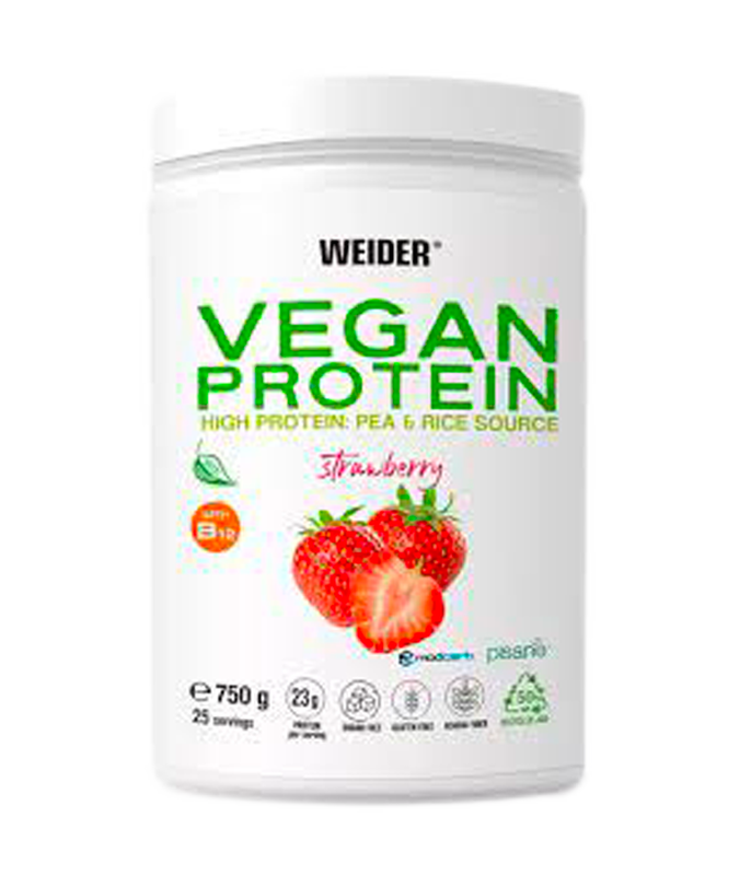 Weider vegan protein 750gr strawberry, , medium-null