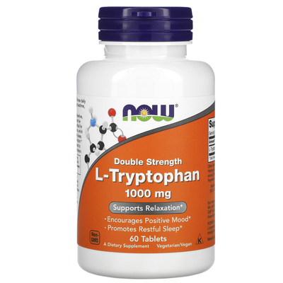 Now l-tryptophan, tablets, 60 x 1000mg
