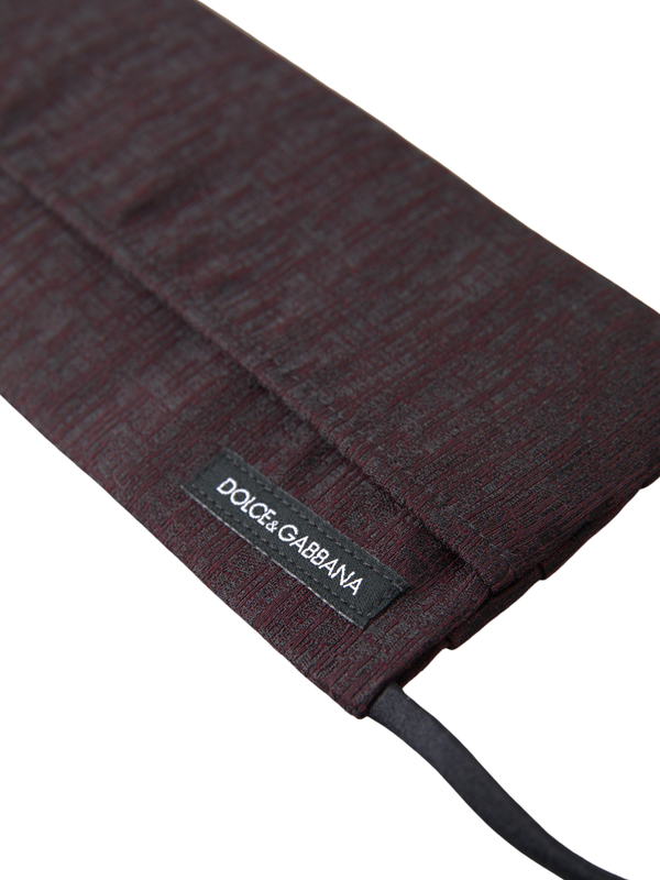 Maroon pleated elastic ear strap face mask-null