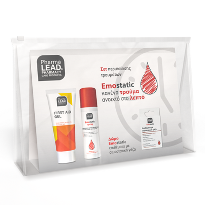 Pharmalead hemostatic kit with first aid gel, 50ml, .