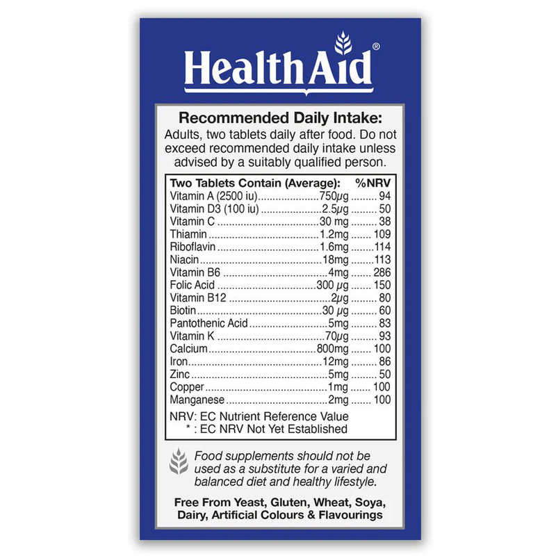 Health aid osteovit x 60 tablets -supports strong bones & healthy teeth, , medium-null