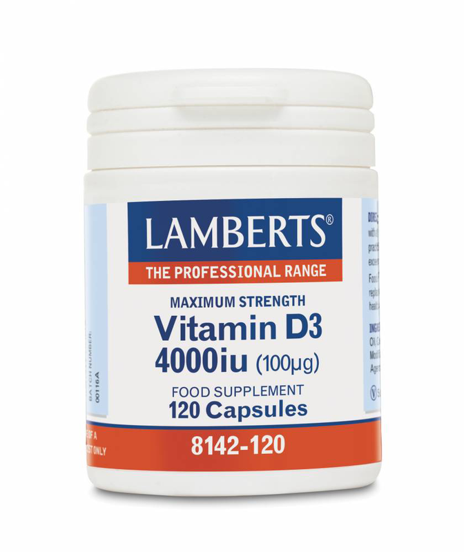 Lamberts vitamin d3 4000iu x 120 capsules - supports health of teeth, bones and immune system, , medium image number null