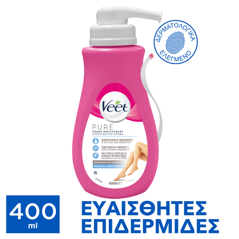 Product image: Veet silky fresh αποτριχωτική κρέμα για ευαίσθητες επιδερμίδες 400ml, , medium-null