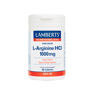 Lamberts l-arginine hci 1000mg x 90 tablets - for easy absorbtion