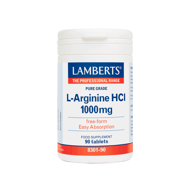 Lamberts l-arginine hci 1000mg x 90 tablets - for easy absorbtion, , medium image number null