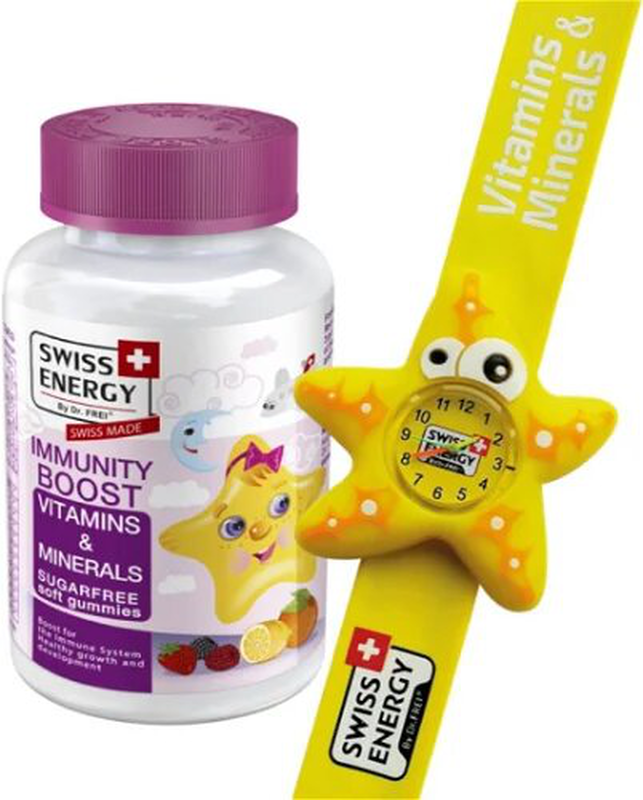 Swiss energy immunity boost vitamins x 60 gummies with watch, , medium image number null