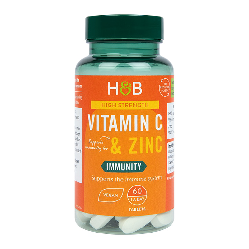 Holland & barrett vitamin c & zinc 60 tablets-null