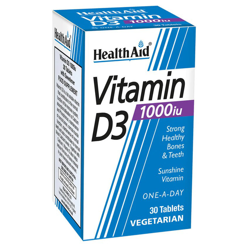 Health aid vitamin d3 1000iu x 30 tablets, , medium-null