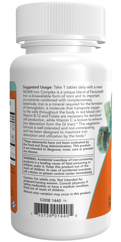 Now foods - iron complex x 100 tablets, , medium image number null