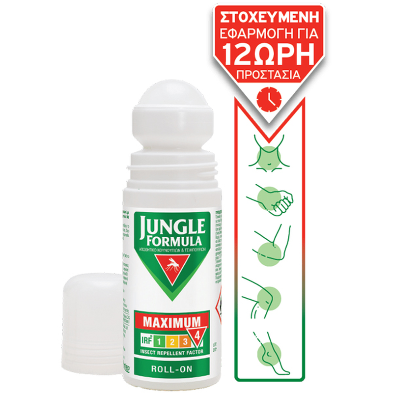 Jungle formula maximum roll on &alpha;&pi;&omega;&theta;&eta;&tau;&iota;&kappa;ό &kappa;&omicron;&upsilon;&nu;&omicron;&upsilon;&pi;&iota;ώ&nu; &mu;&epsilon; irf4 50 ml, , medium-null