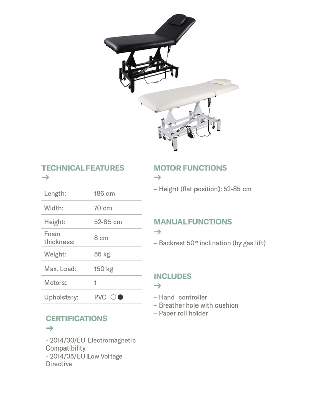 Massagetable electric white or black, , medium-null