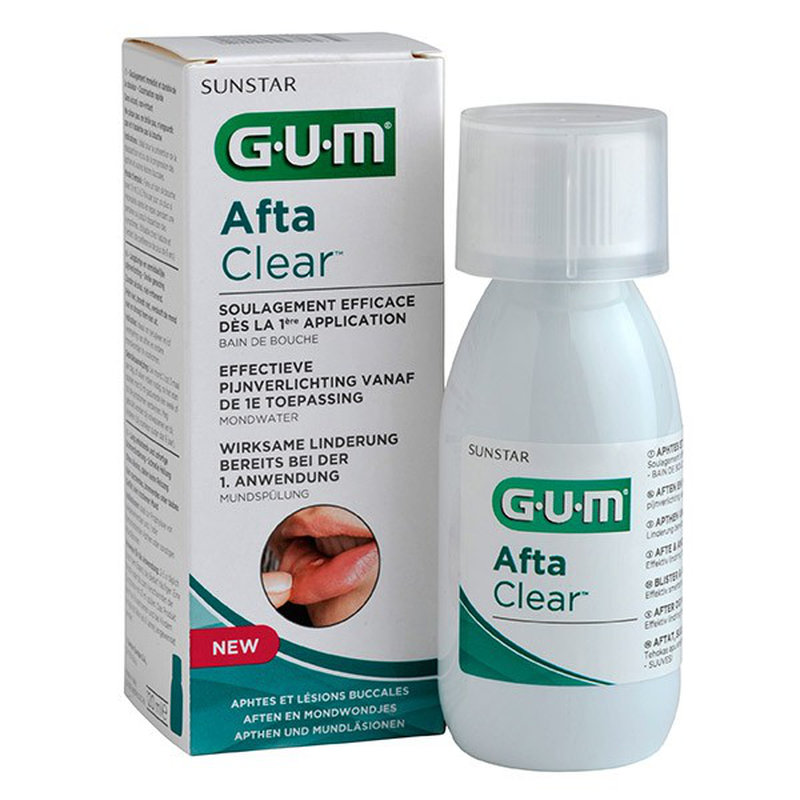 Gum afta clear mouth 120ml rinse, , medium-null