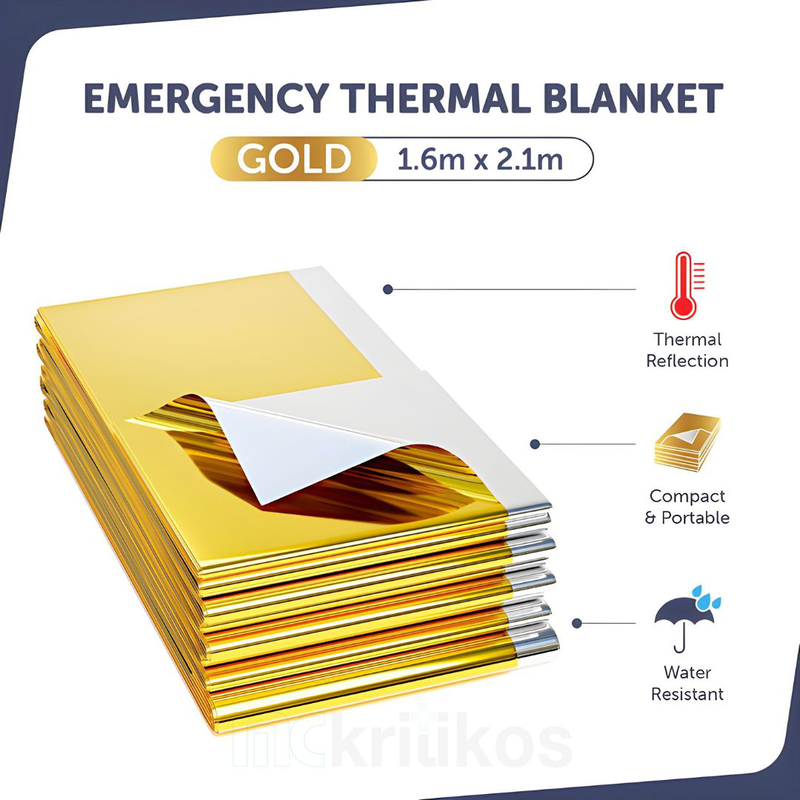 Product image: Emergency thermal blankets 5pcs, , medium-null