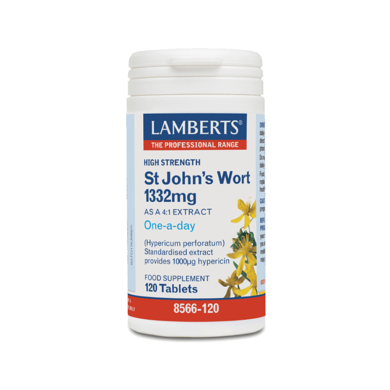 Product image: Lamberts st. John's wort 1332mg x 120 tablets - providing 1000mg hypericin, , medium-null