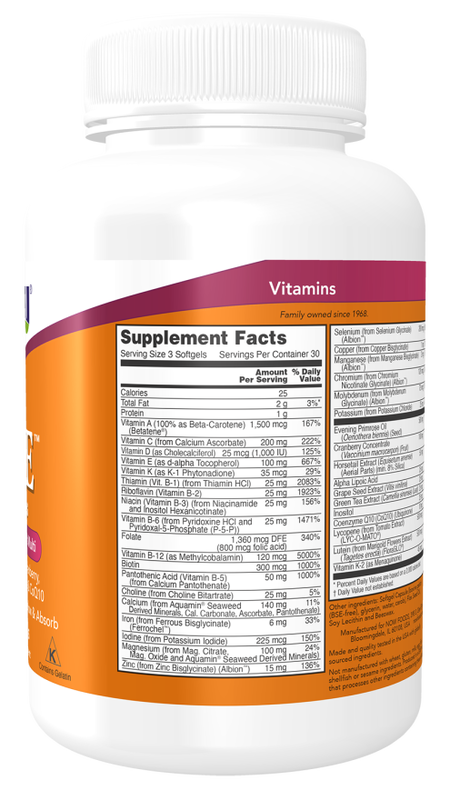 Now foods - eve x 90 softgels - women's multiple vitamins, , medium image number null