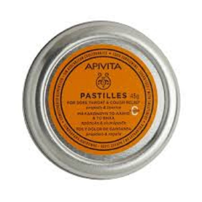 Apivita pastilles for sore throat with propoline propolis, pastilles, 45g, , medium