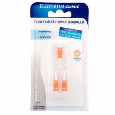Elgydium clinic trio campact extra fine orange 3 refills, , medium