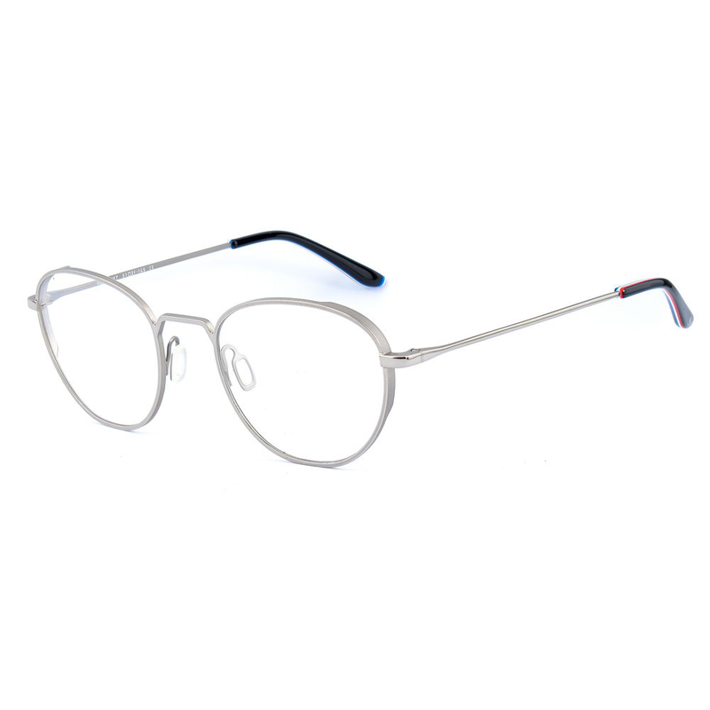 Gray stainless steel glasses (frames)-null