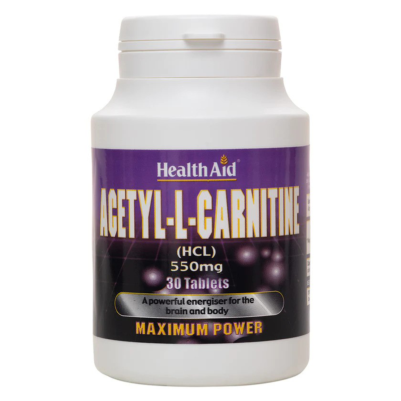 Health aid acetyl l-carnitine 550mcg x 30 tablets, , medium-null