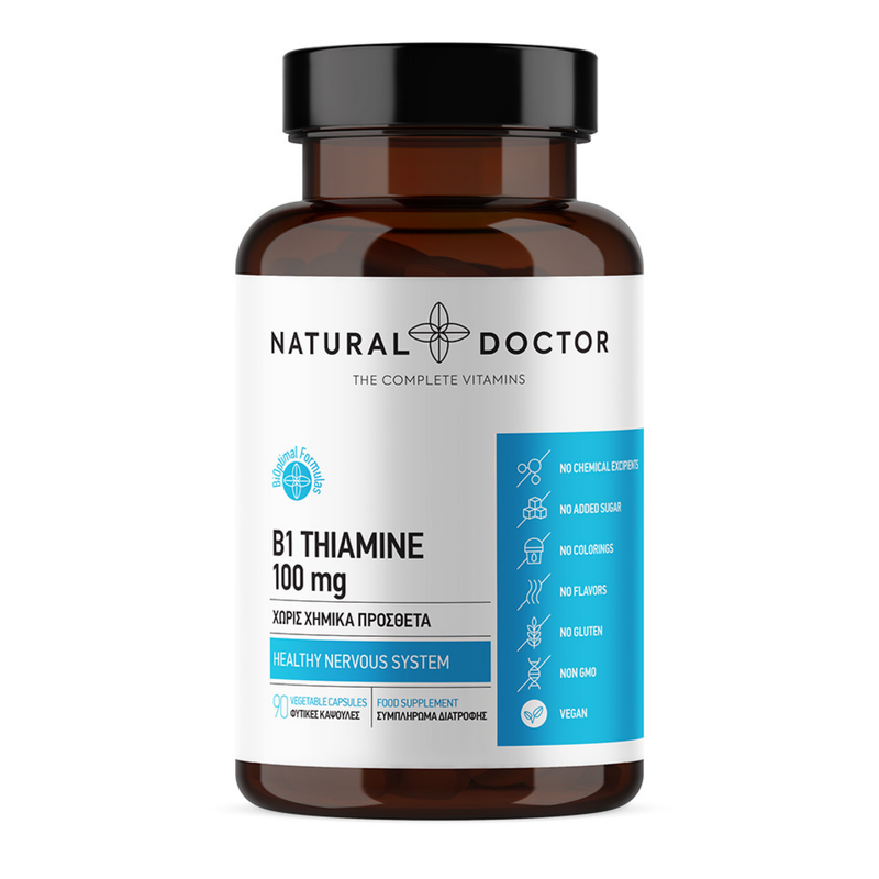 Product image: Natural doctor, b1 thiamine, 90 veg caps, , medium-null