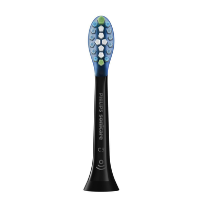 Philips sonicare c3 premium plaque defence κεφαλές οδοντόβουρτσας 2 τεμάχια για βαθύ καθαρισμό & αποτελεσματική αφαίρεση πλάκας μαύρο hx9042/33, , medium