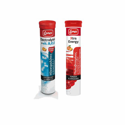 Lanes xtra energy 20s + electrolytes 20s 1+1 free, , medium