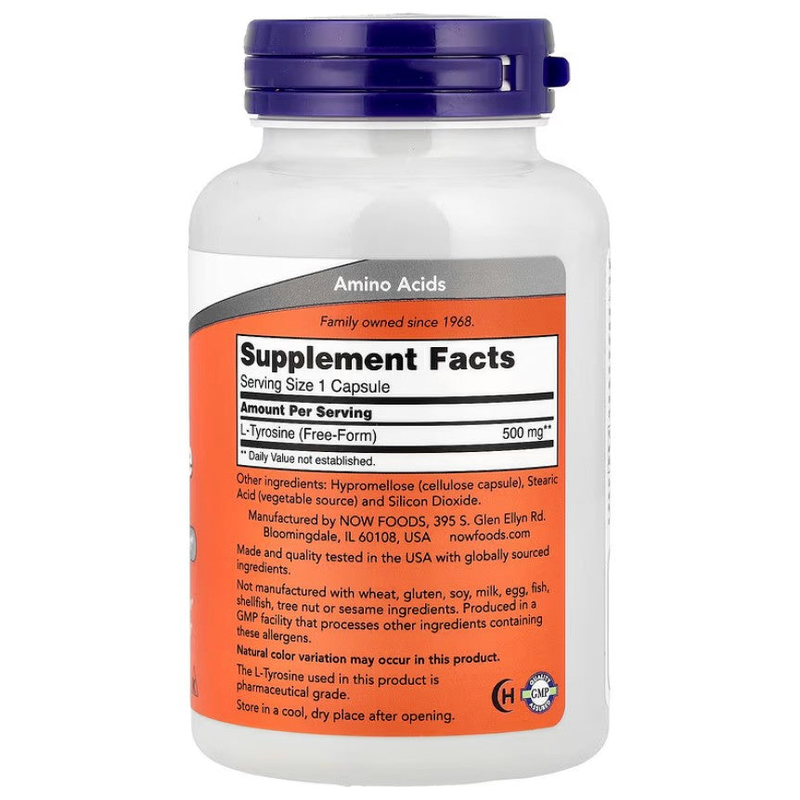Now foods l-tyrosine 500mg 120 caps, , medium-null