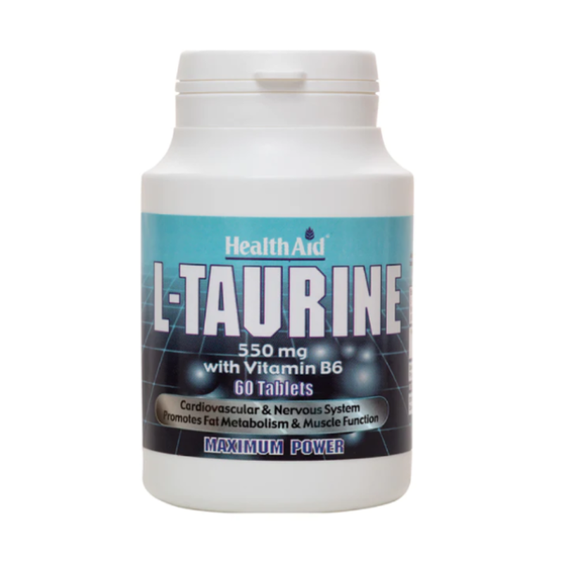 Product image: Health aid l-taurine 550mg with vit b6 60tabs, , medium-null