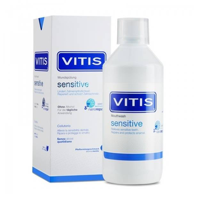 Vitis sensitive mouthwash, relieves sensitive teeth& protects, repairs enamel 500ml