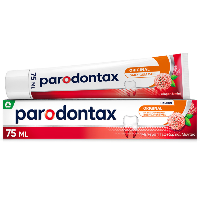 Parodontax | original &omicron;&delta;&omicron;&nu;&tau;ό&kappa;&rho;&epsilon;&mu;&alpha; &mu;&epsilon; &gamma;&epsilon;ύ&sigma;&eta; &mu;έ&nu;&tau;&alpha;&sigmaf; & &tau;&zeta;ί&nu;&tau;&zeta;&epsilon;&rho; &gamma;&iota;&alpha; &omicron;ύ&lambda;&alpha; &pi;&omicron;&upsilon; &alpha;&iota;&mu;&omicron;&rho;&alpha;&gamma;&omicron;ύ&nu; | 75ml, , medium-null