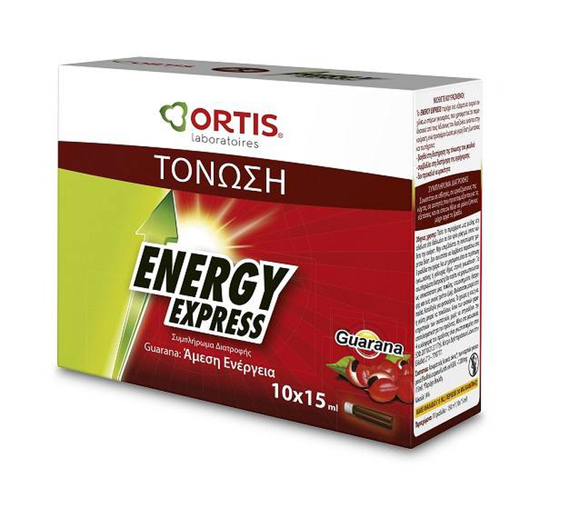 Product image: Ortis energy express guarana, supplement for energy 10*15ml, , medium-null