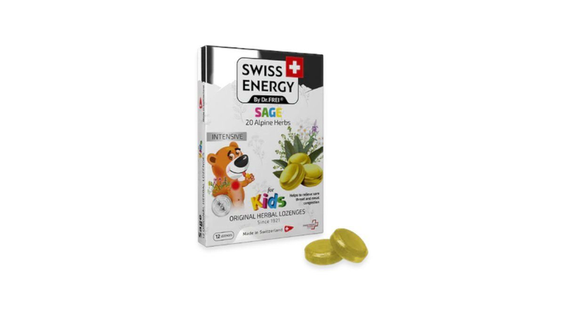 Product image: Swiss energy sage x 12 kids lozenges, , medium-null