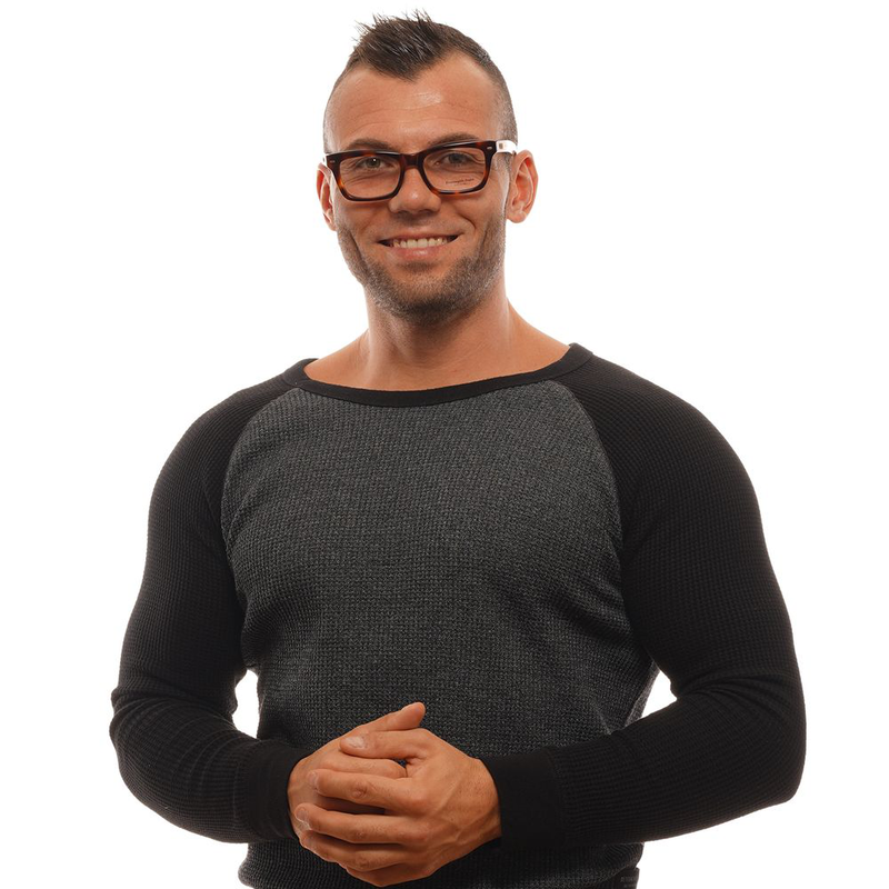 Brown plastic glasses (frames)-null