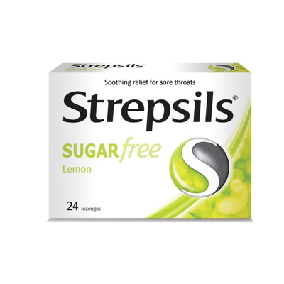 Strepsils lemon x 24 lozenges sugar free